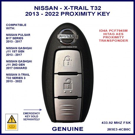 Nissan X-Trail 2014–2022 key fob